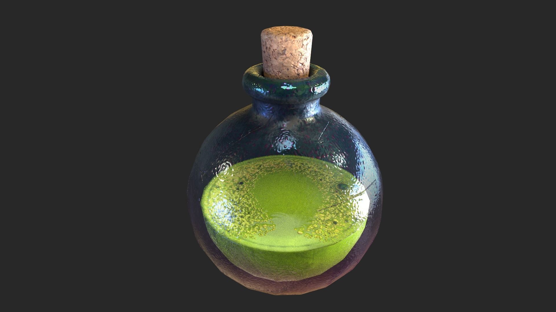 Healing Potion Low-poly 3D model_8