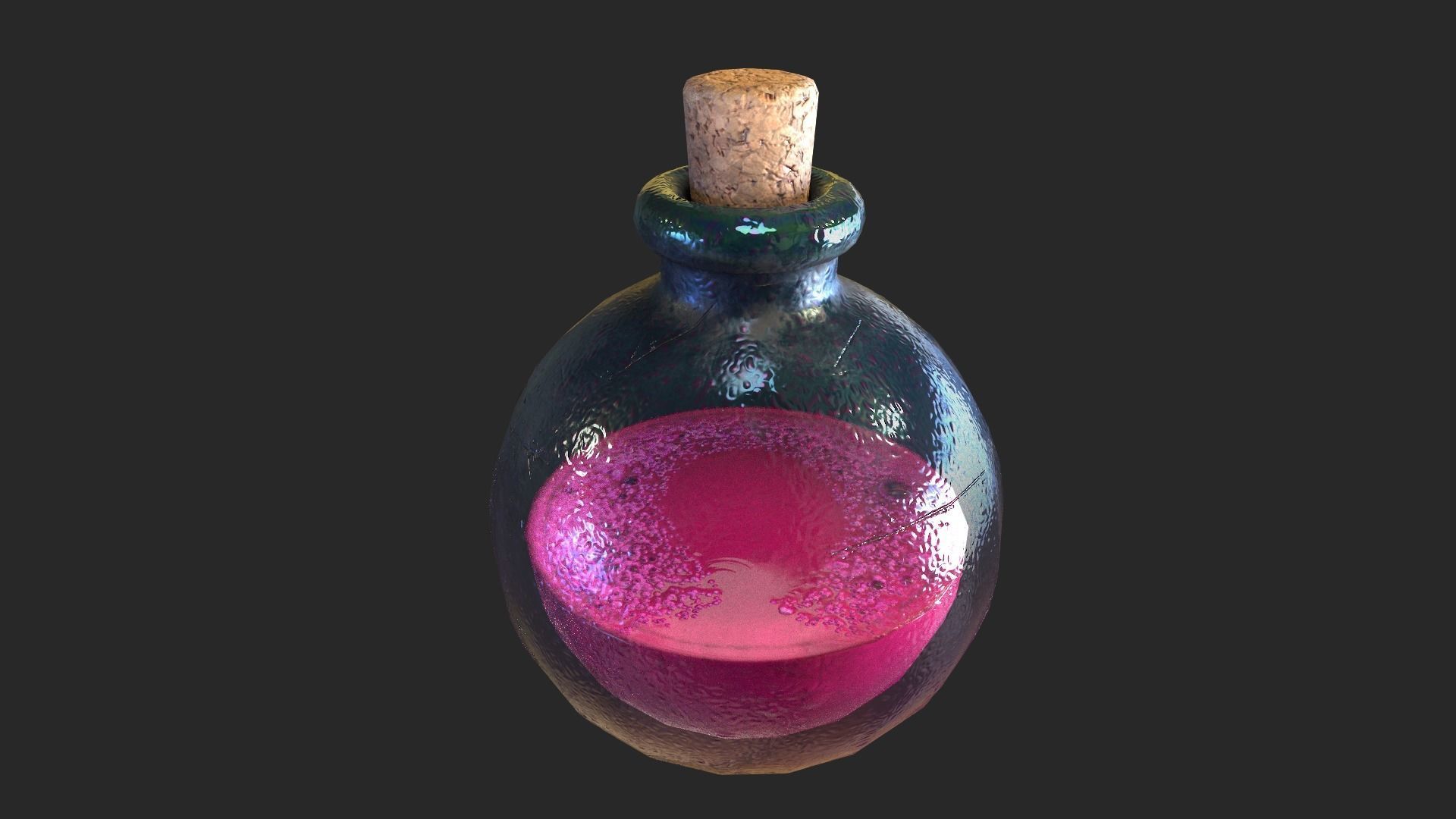 Healing Potion Low-poly 3D model_11