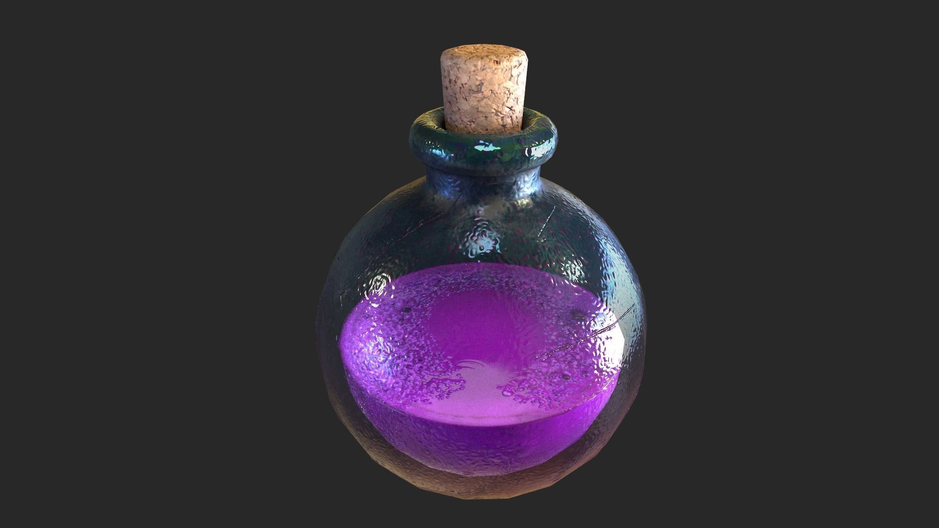 Healing Potion Low-poly 3D model_9