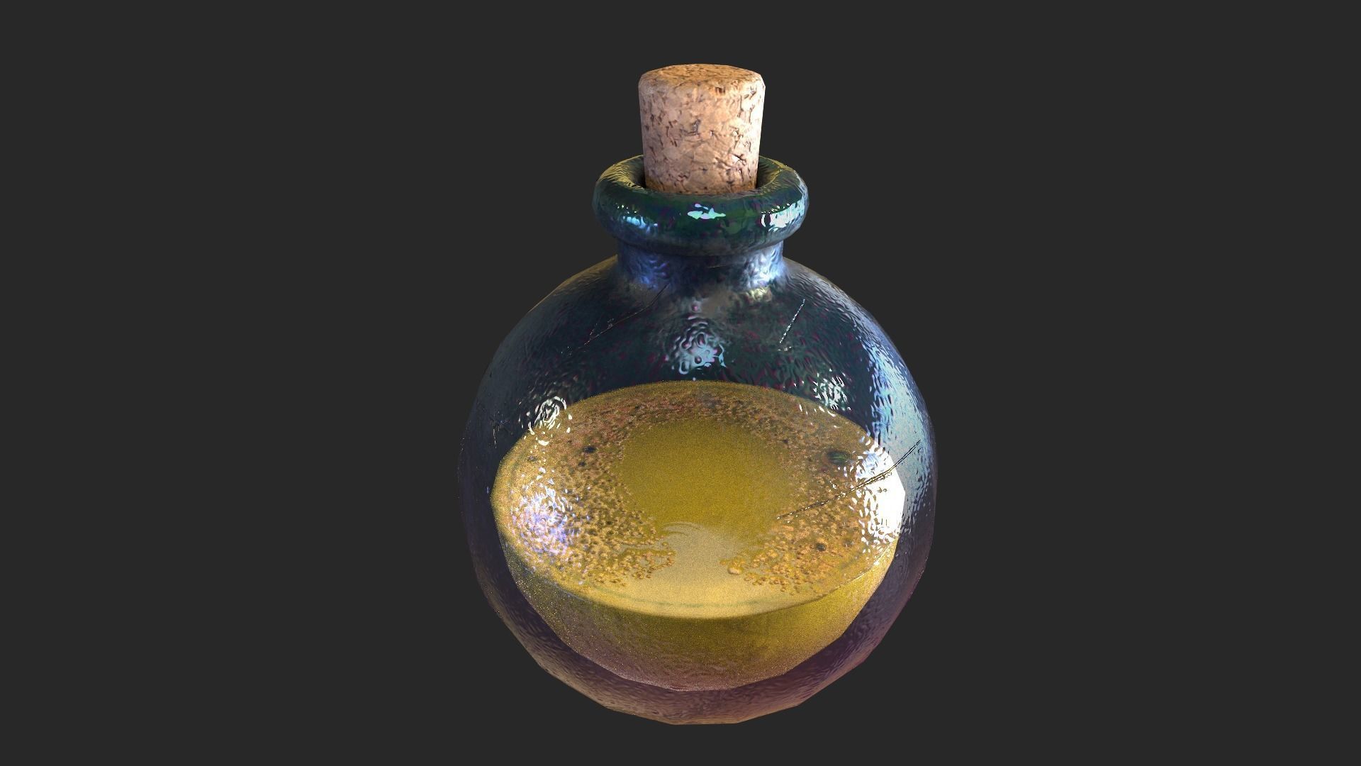 Healing Potion Low-poly 3D model_13