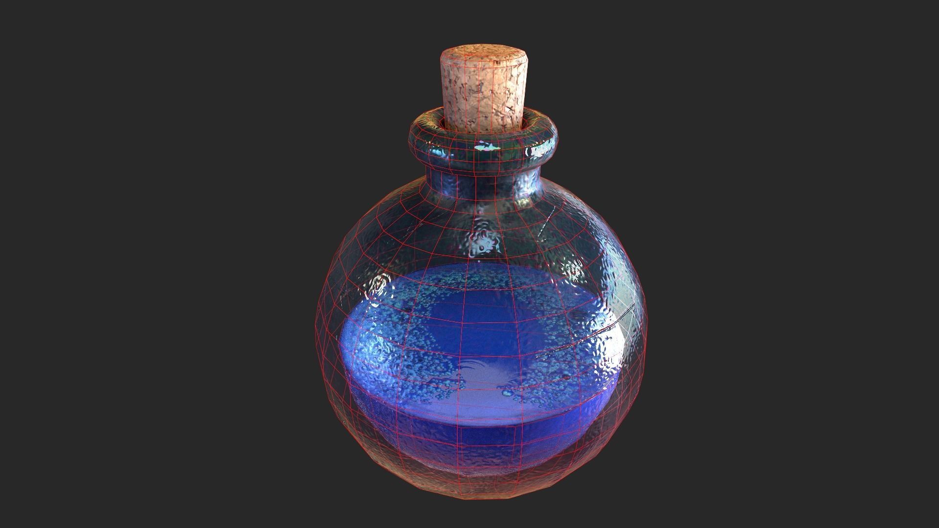Healing Potion Low-poly 3D model_14