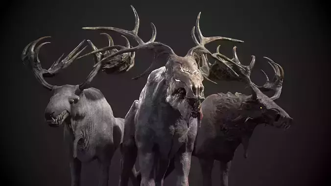 Ancient Moose Pack 3D Model Collection