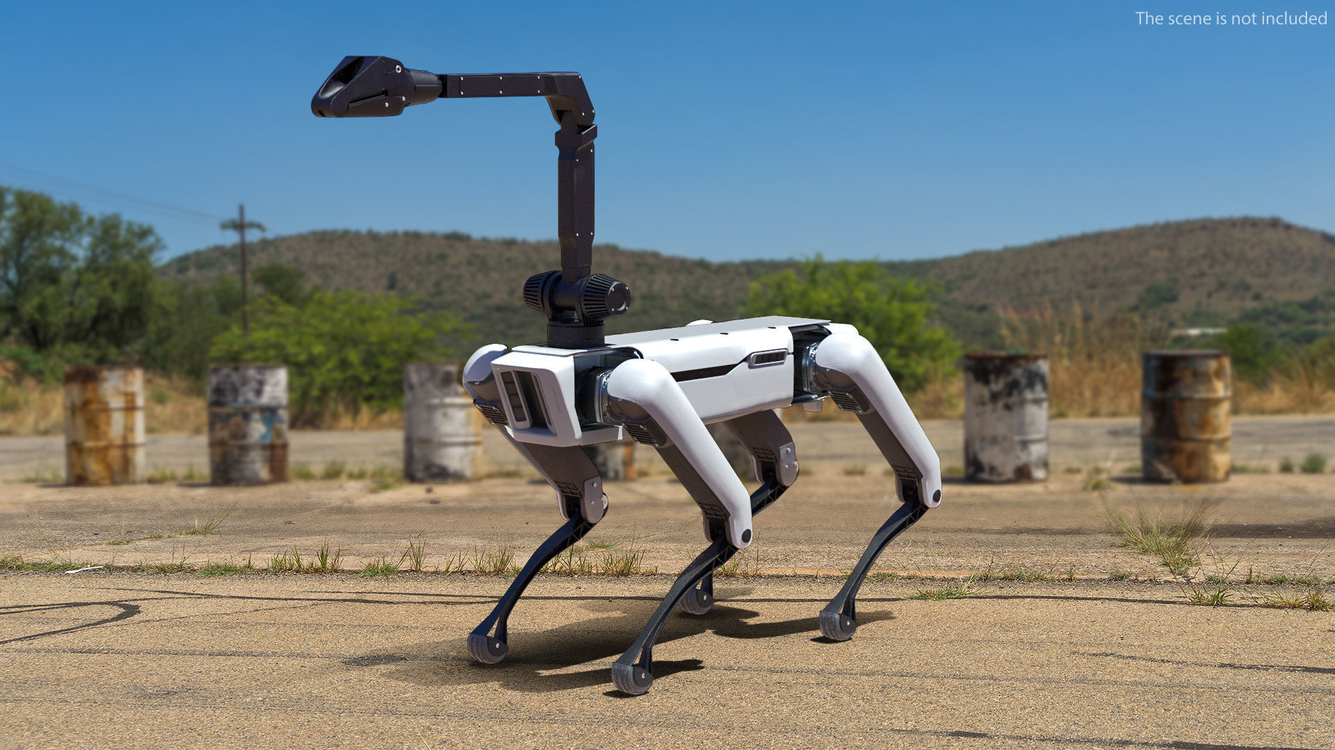 Dog Robot Generic Rigged for Cinema 4D 3D model_10