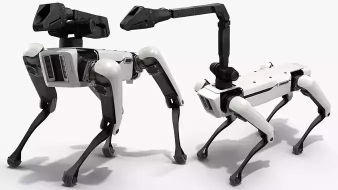Dog Robot Generic Rigged for Cinema 4D 3D model