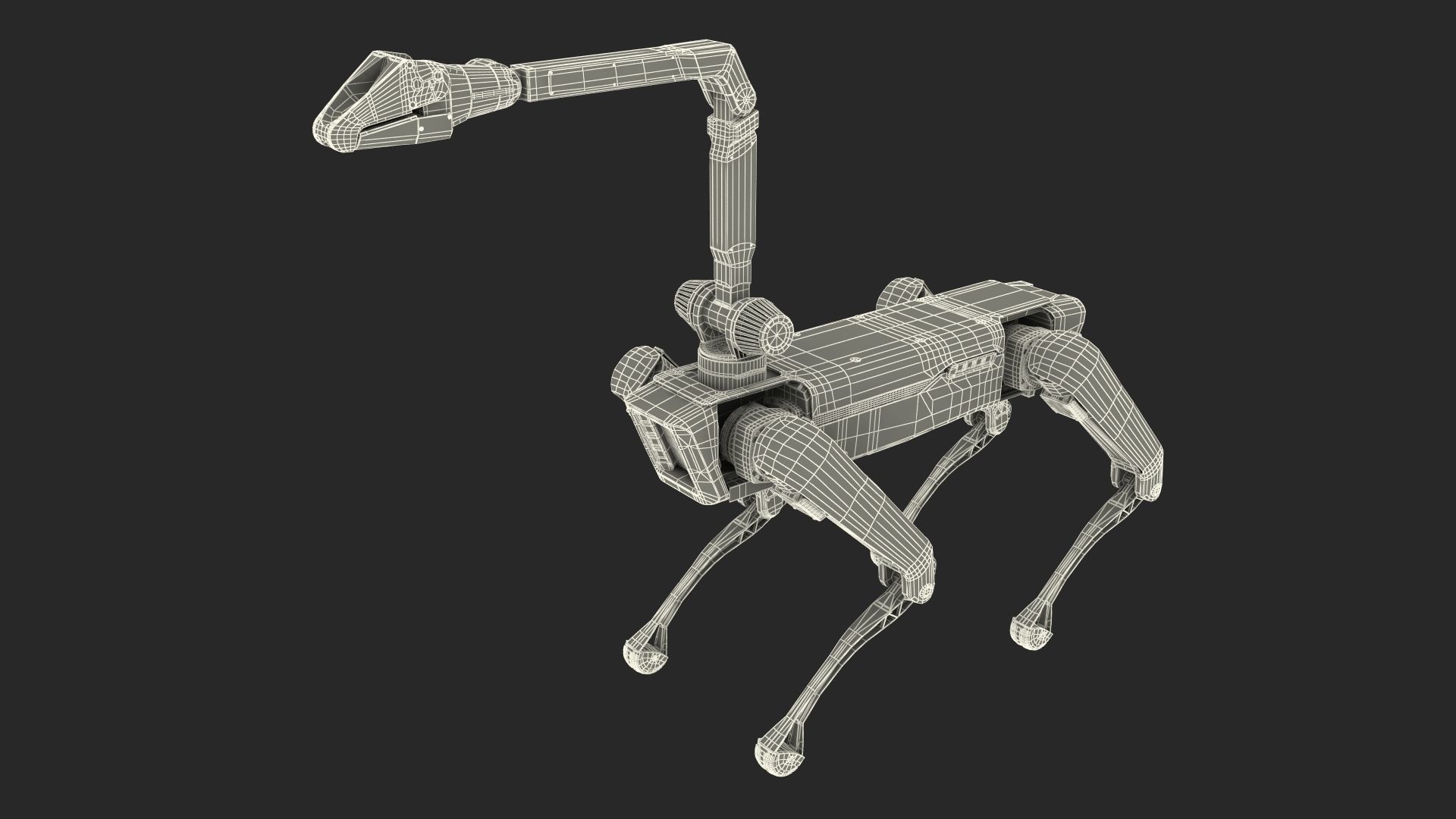 Dog Robot Generic Rigged for Cinema 4D 3D model_26