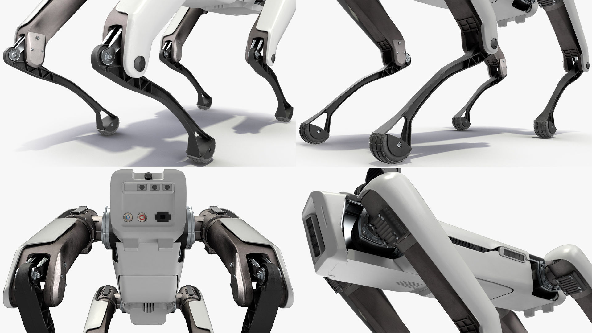 Dog Robot Generic Rigged for Cinema 4D 3D model_13