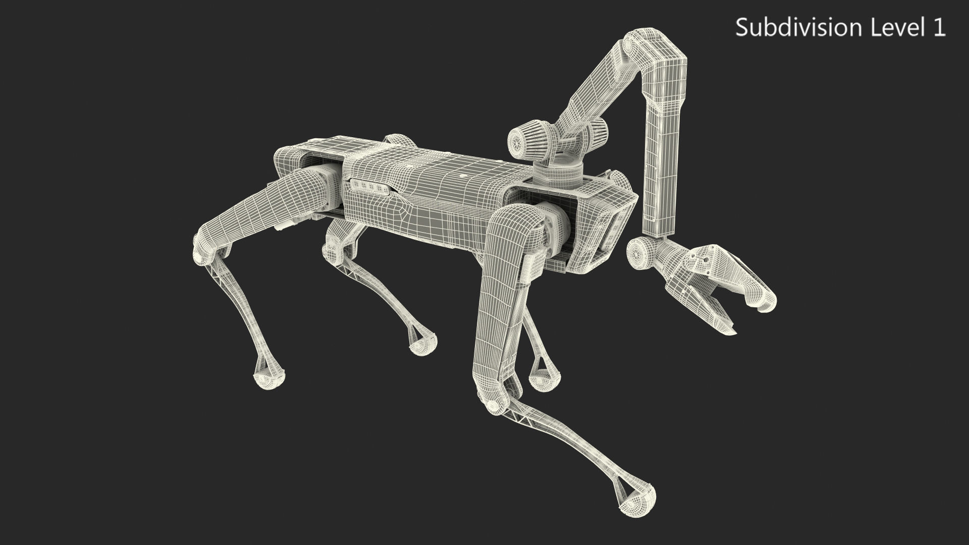 Dog Robot Generic Rigged for Cinema 4D 3D model_19