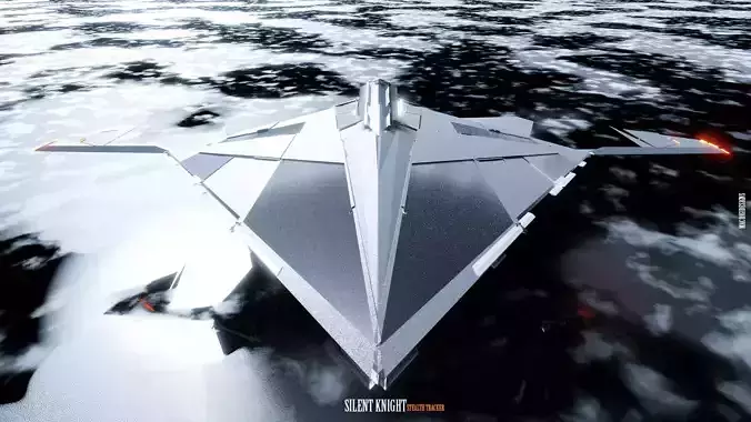 Silent-Knight-Stealth-Tracker spaceship flying