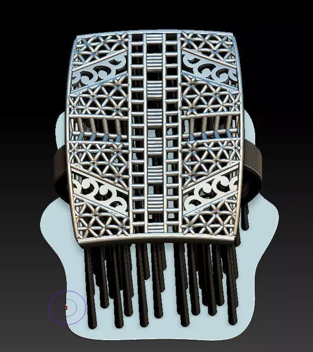 ring47 hair comb 3D print model