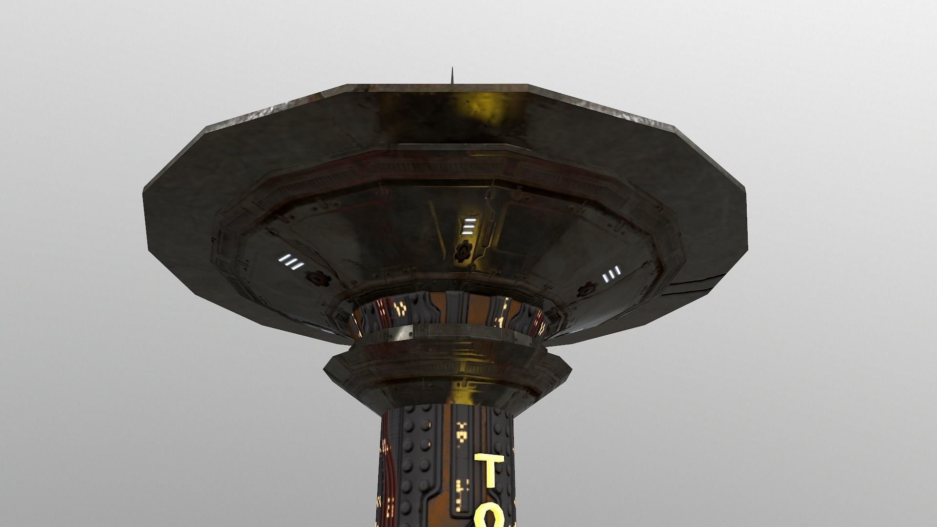 Cyberpunk City - Building 26 -TOKEN Skyscrape Low-poly 3D model Low-poly 3D model_9