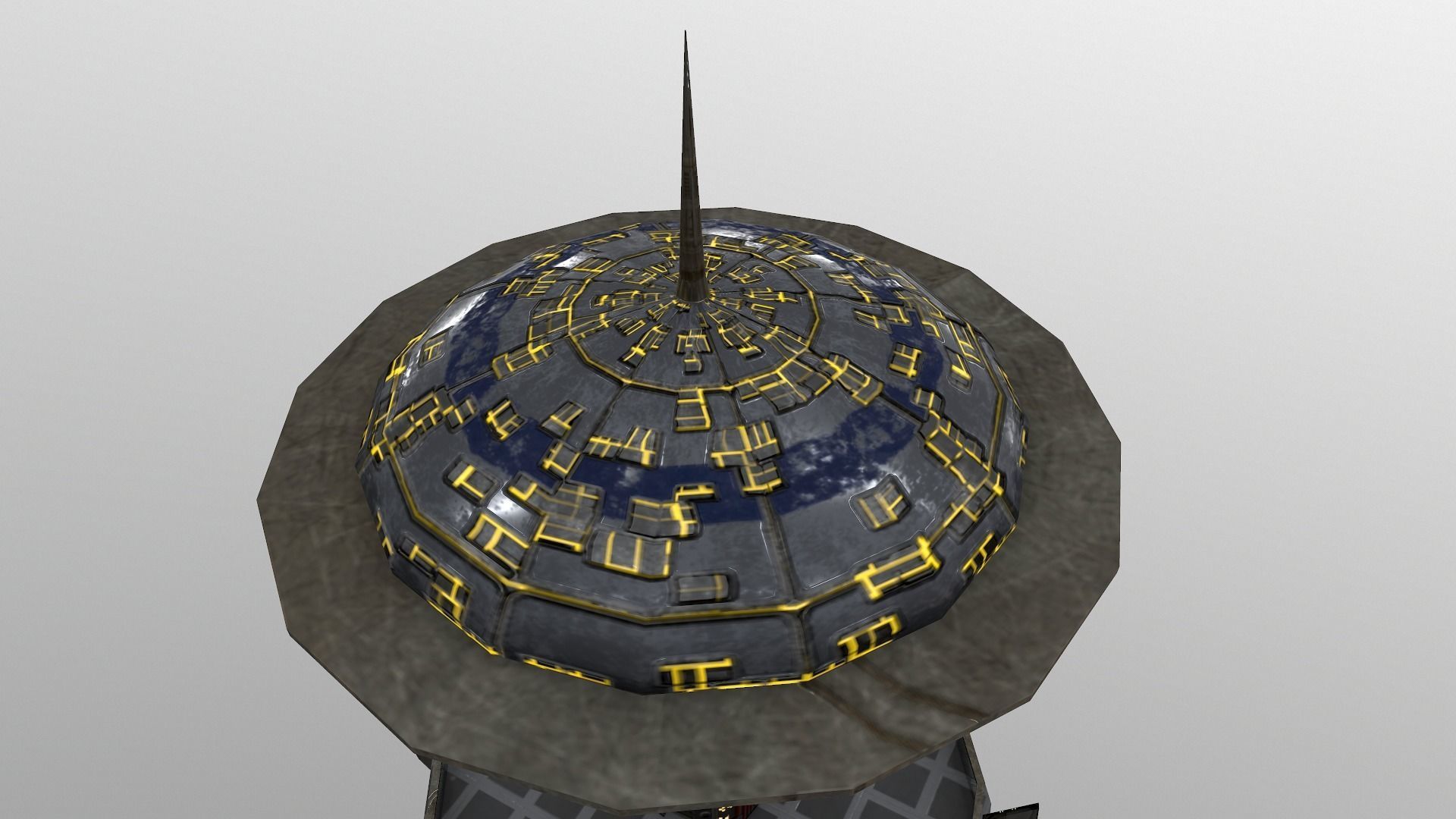 Cyberpunk City - Building 26 -TOKEN Skyscrape Low-poly 3D model Low-poly 3D model_10