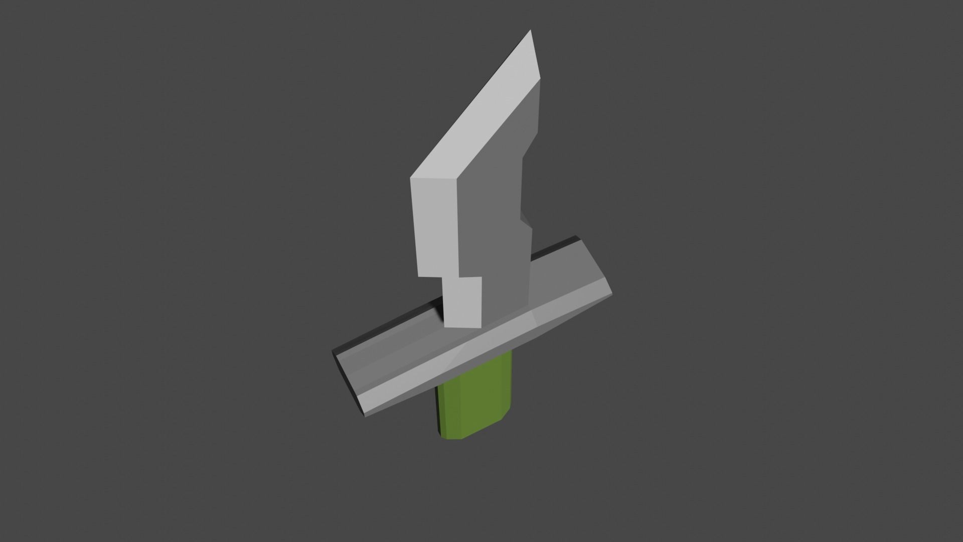 low-poly knife game ready sword Low-poly 3D model_1