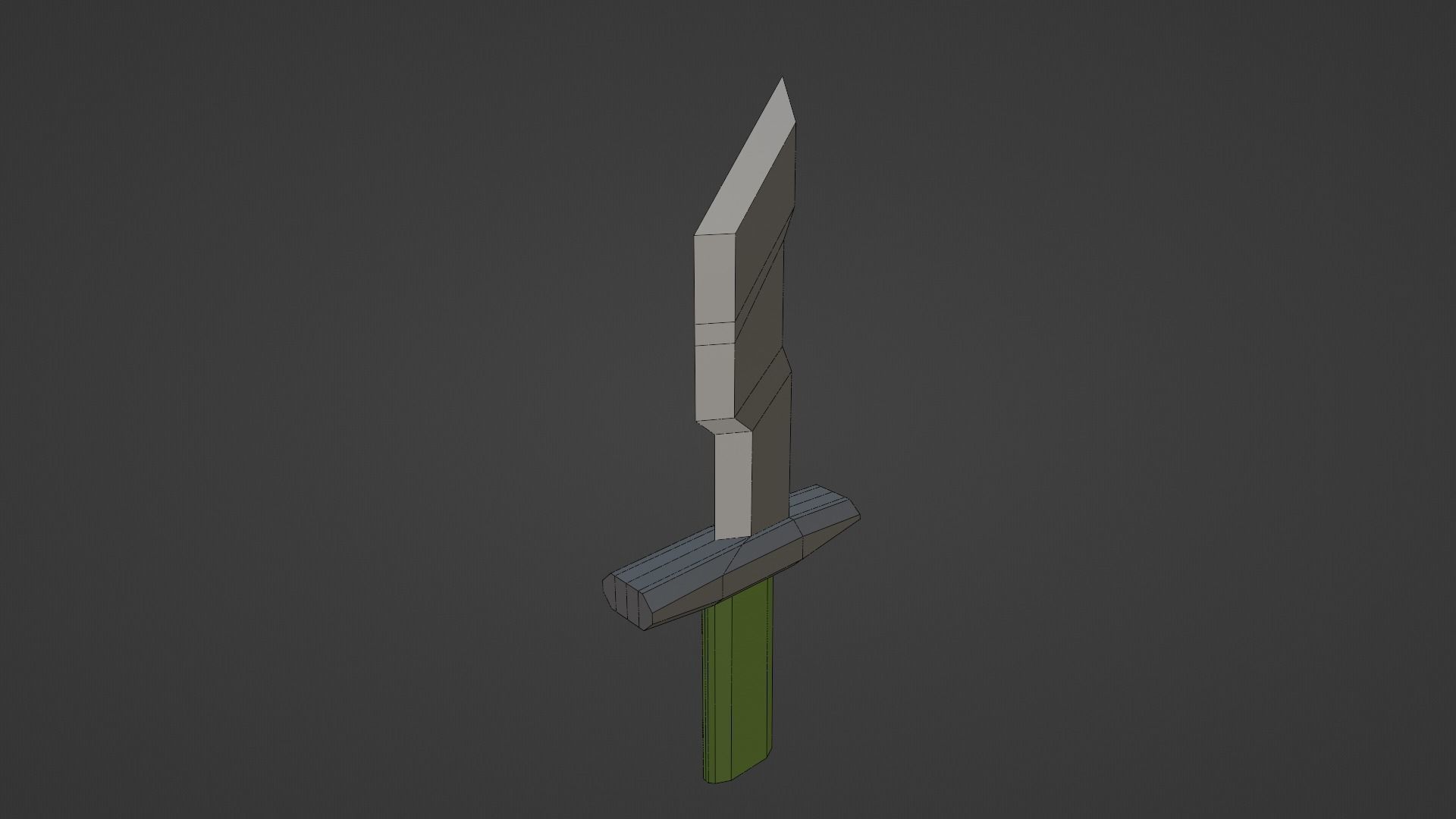 low-poly knife game ready sword Low-poly 3D model_2