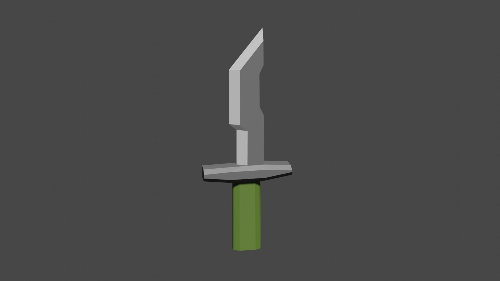 low-poly knife game ready sword Low-poly 3D model_3