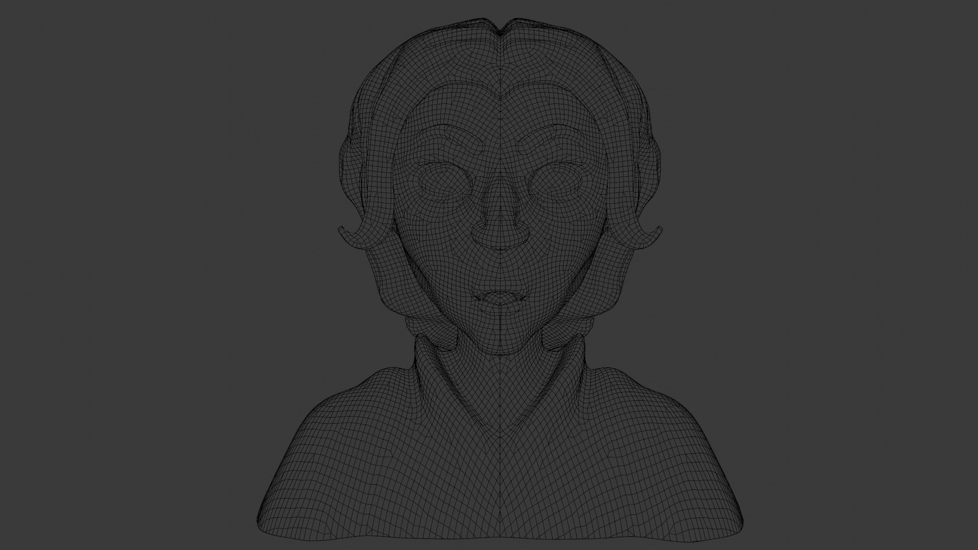 old man head statue 3D model_13