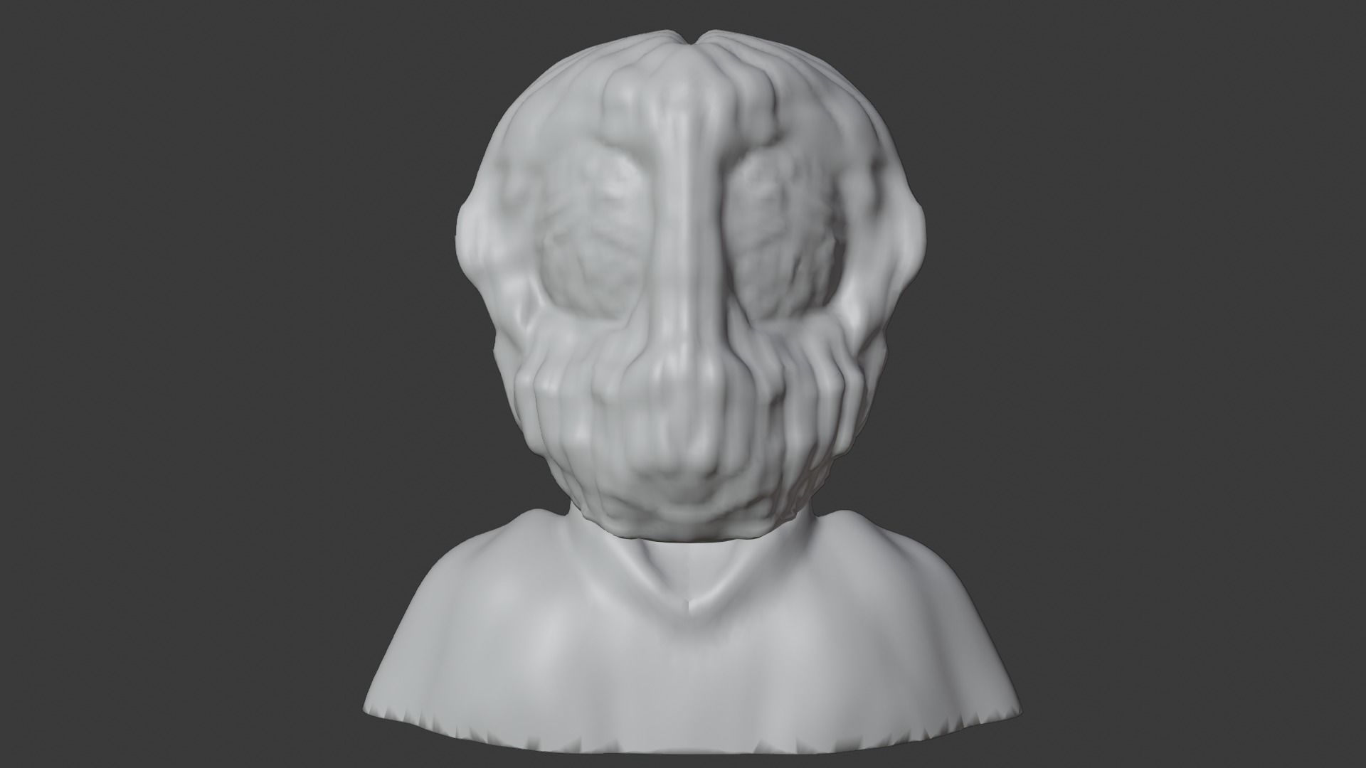 old man head statue 3D model_12