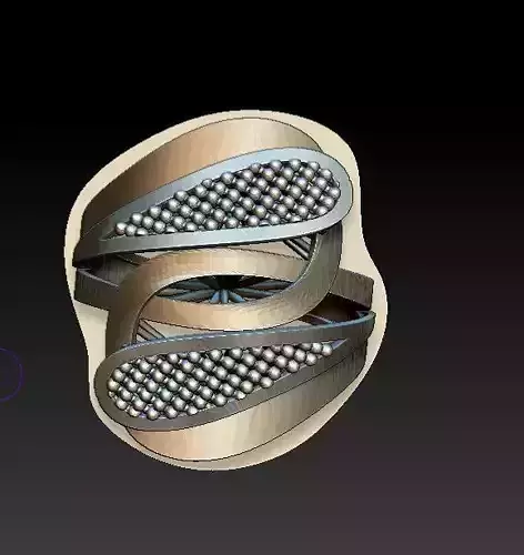 ring3 metal ring with beads