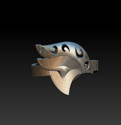 ring24 metal ring with dragon 3D print model