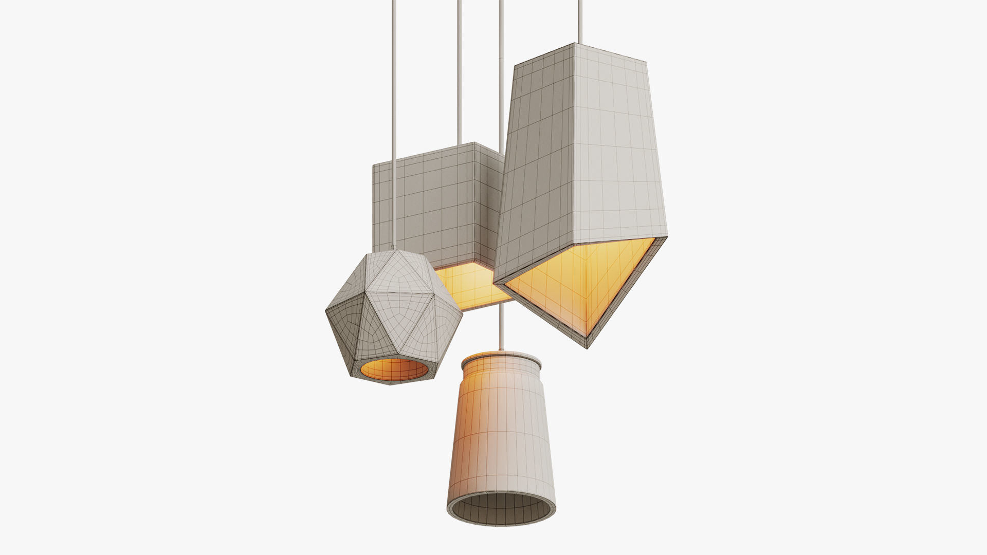 modern pendant lights made of concrete 3D model_5