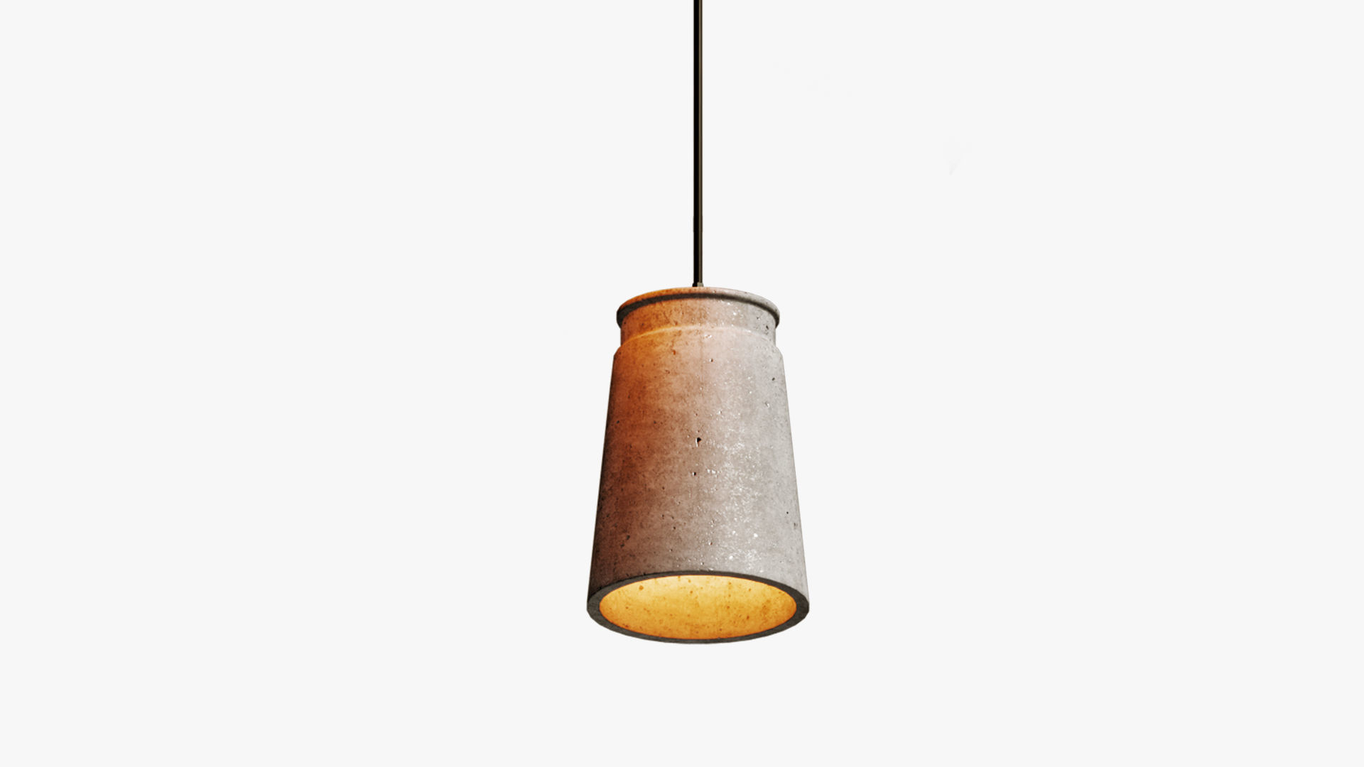 modern pendant lights made of concrete 3D model_1