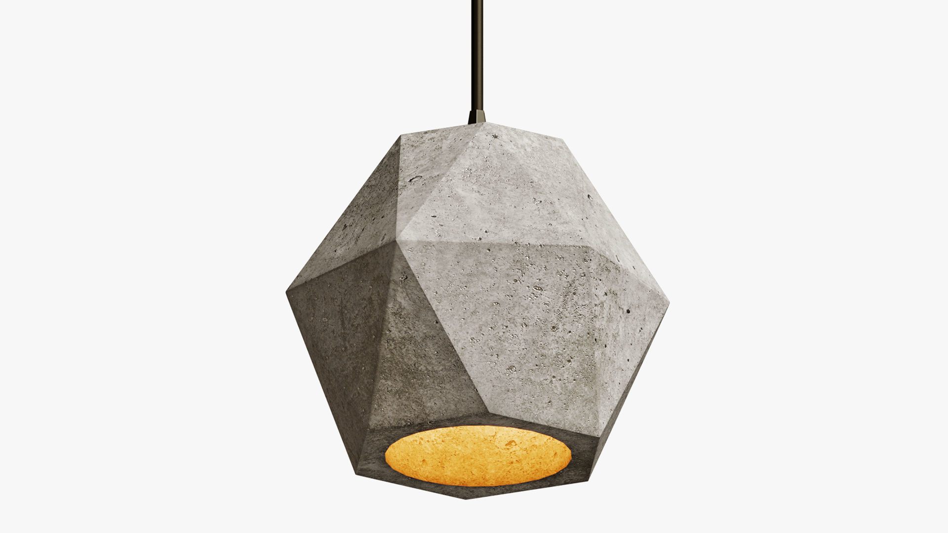 modern pendant lights made of concrete 3D model_2