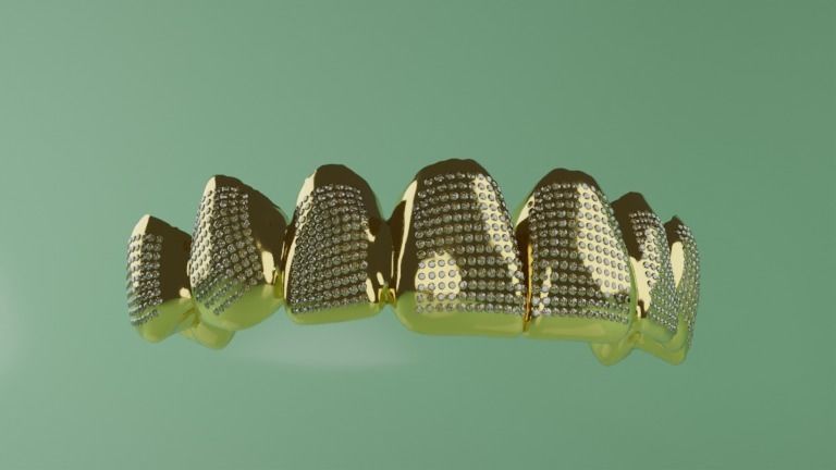 Grillz with diamonds 3D model_1