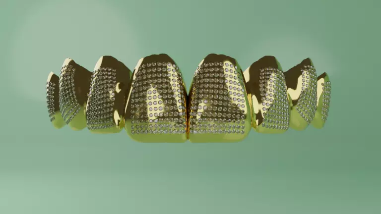Grillz with diamonds 3D model_0
