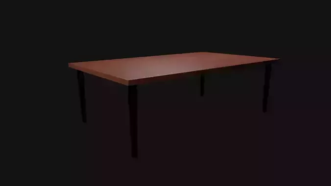 Simple and elegant wooden table with metal elements