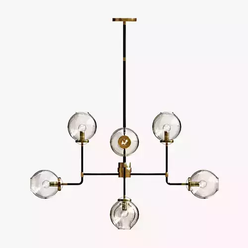 bistro globe clear glass chandelier 8