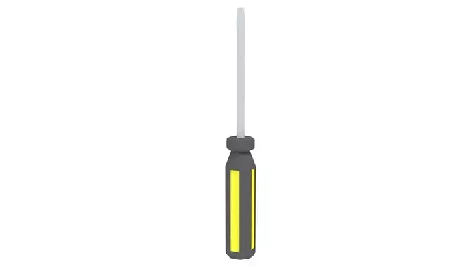Low Poly Cartoon Screwdriver