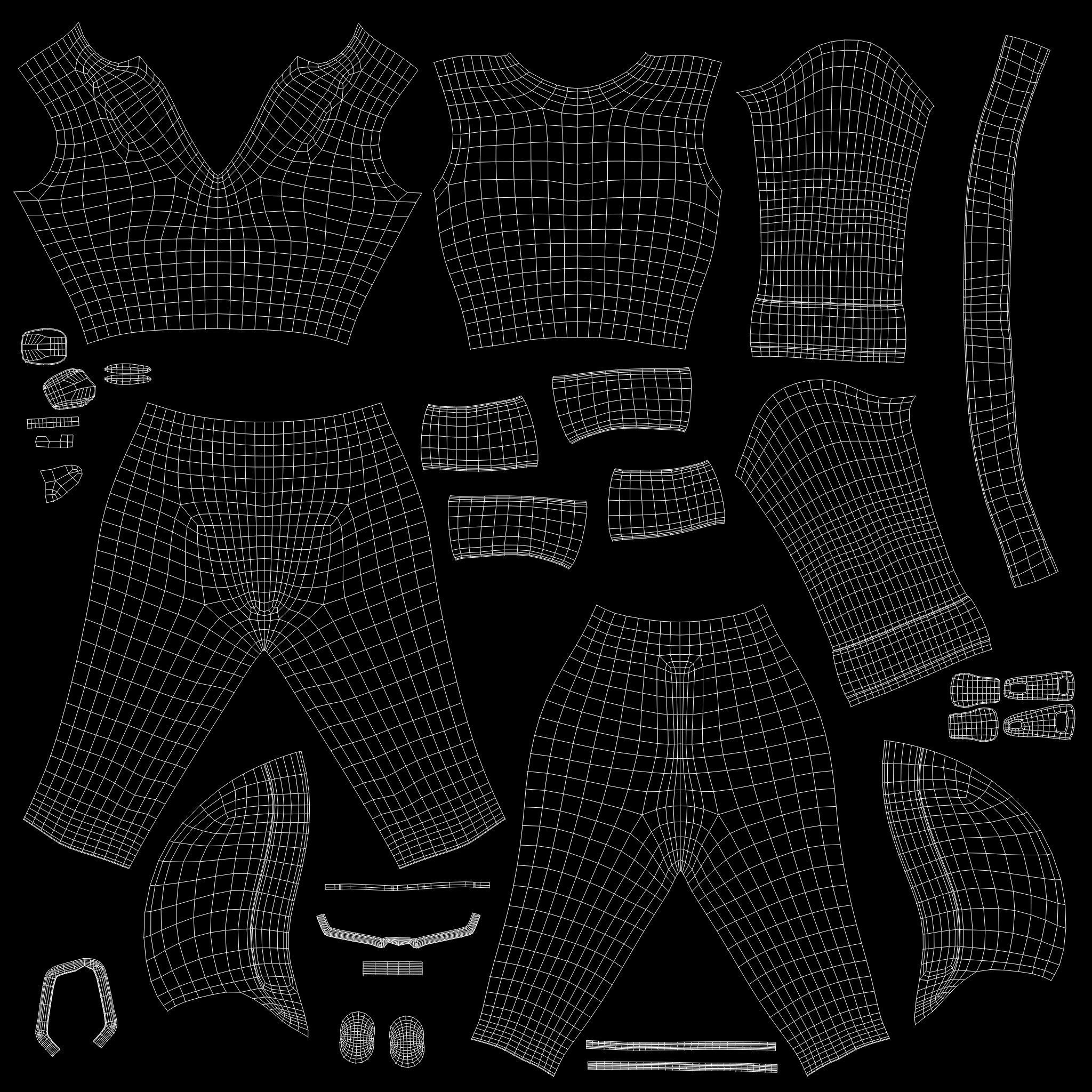 Christmas Whiplash Costume Low-poly 3D model_10