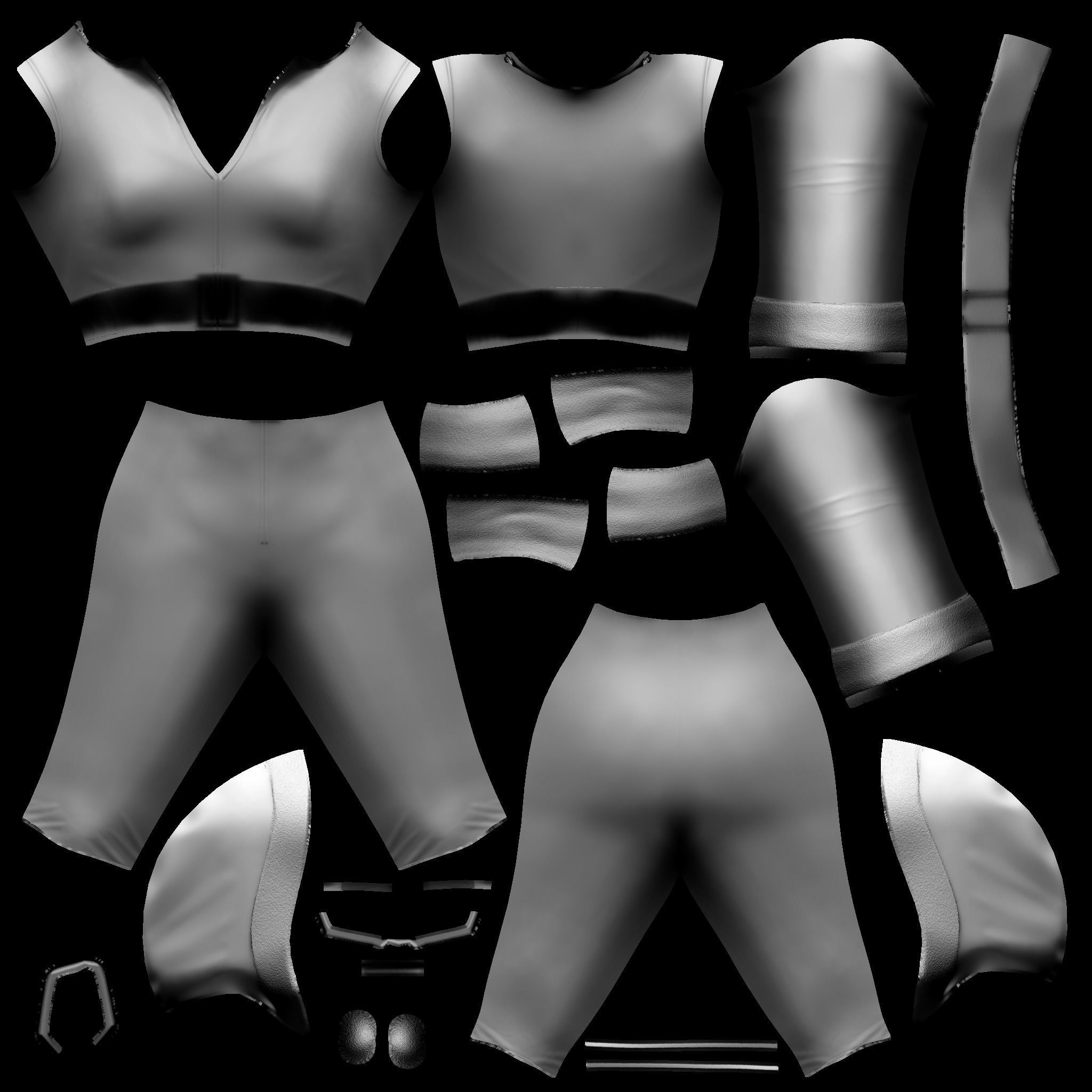 Christmas Whiplash Costume Low-poly 3D model_9
