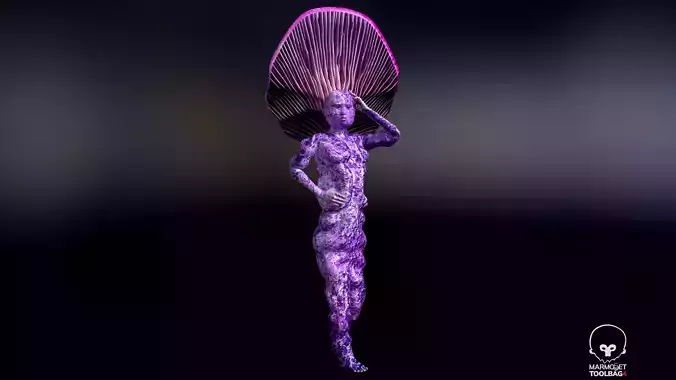 Mushrowoman - Grzybiara - No3  Low-poly 3D model