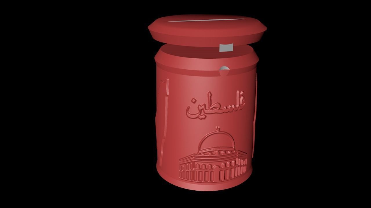 Palestine money box 3D print model_1
