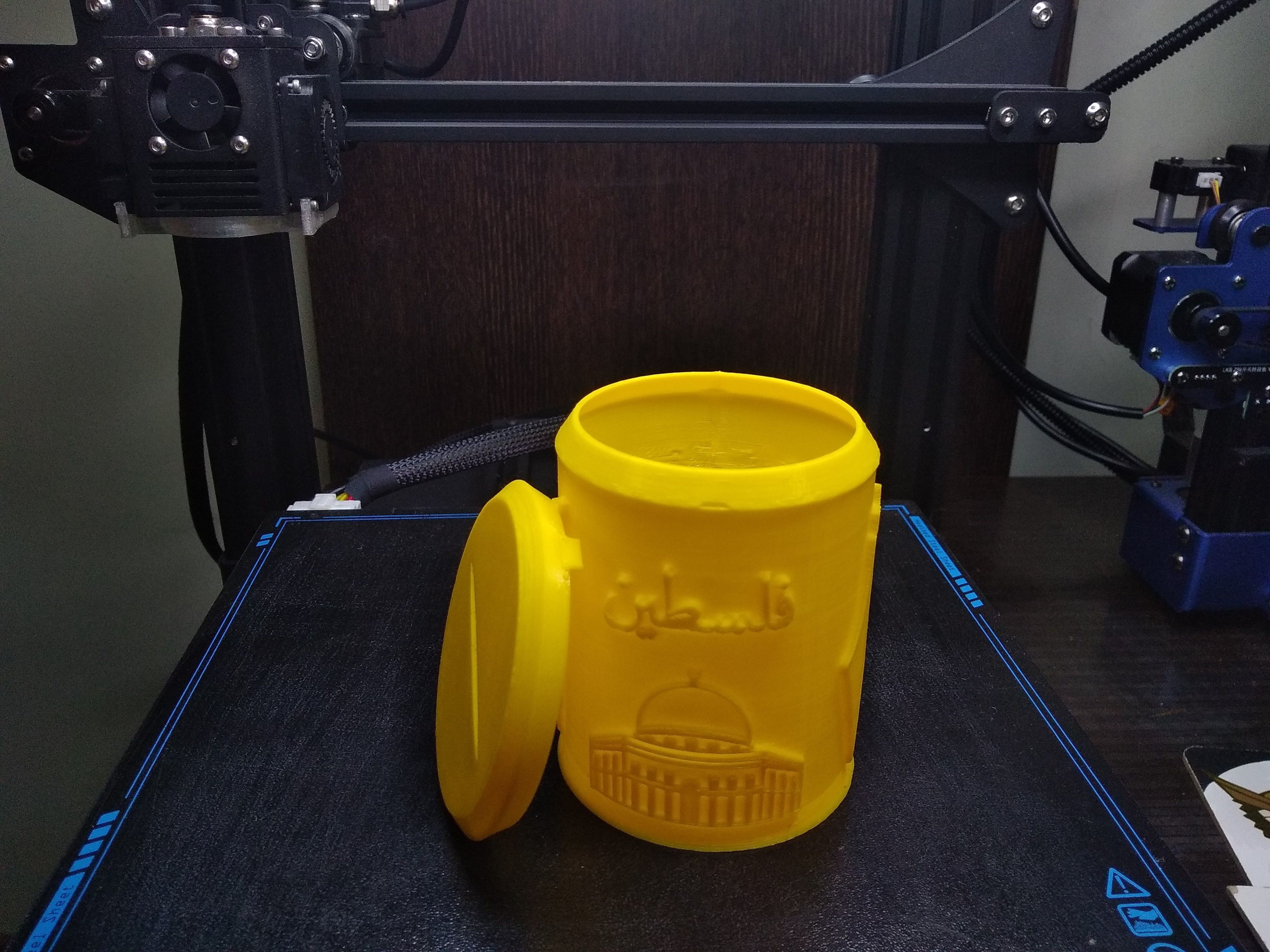 Palestine money box 3D print model_11