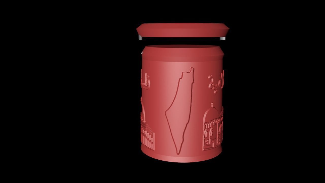 Palestine money box 3D print model_4