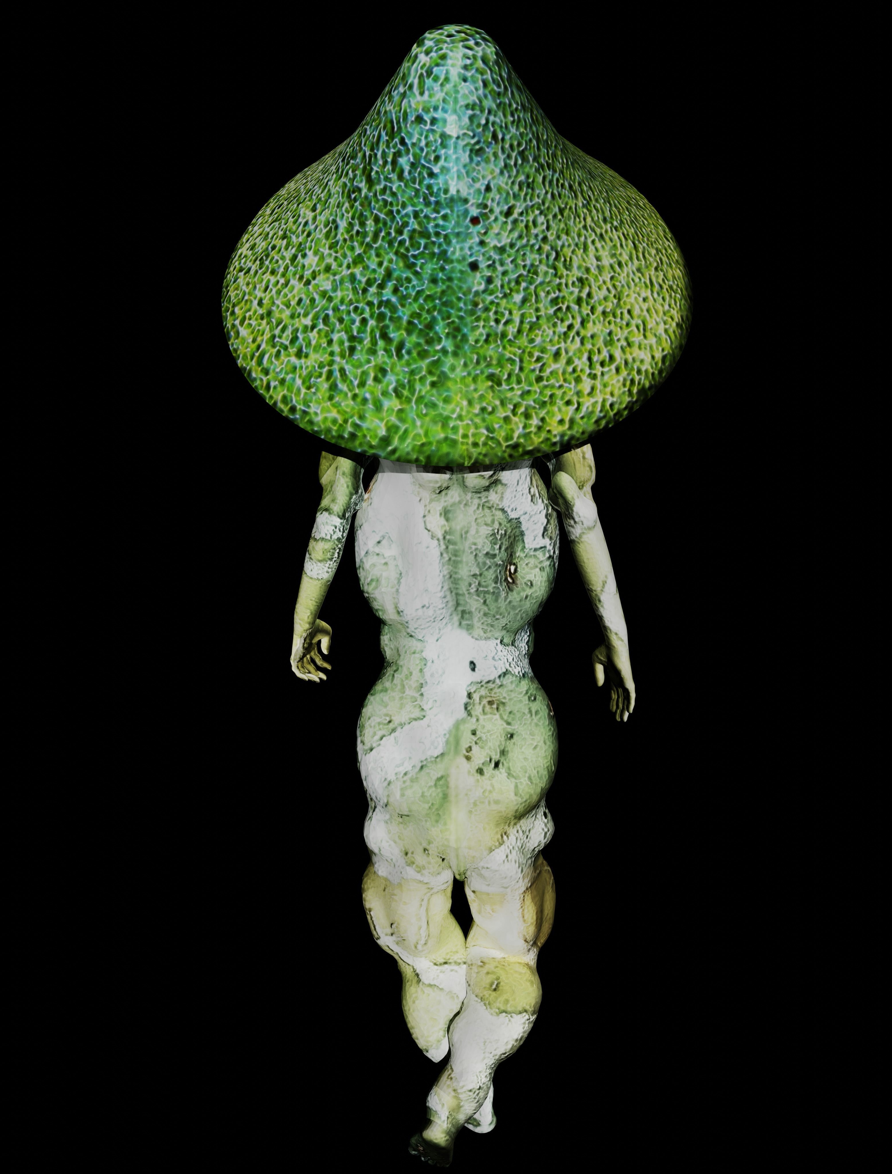 Mushrowoman - Grzybiara - No4 Low-poly 3D model_7