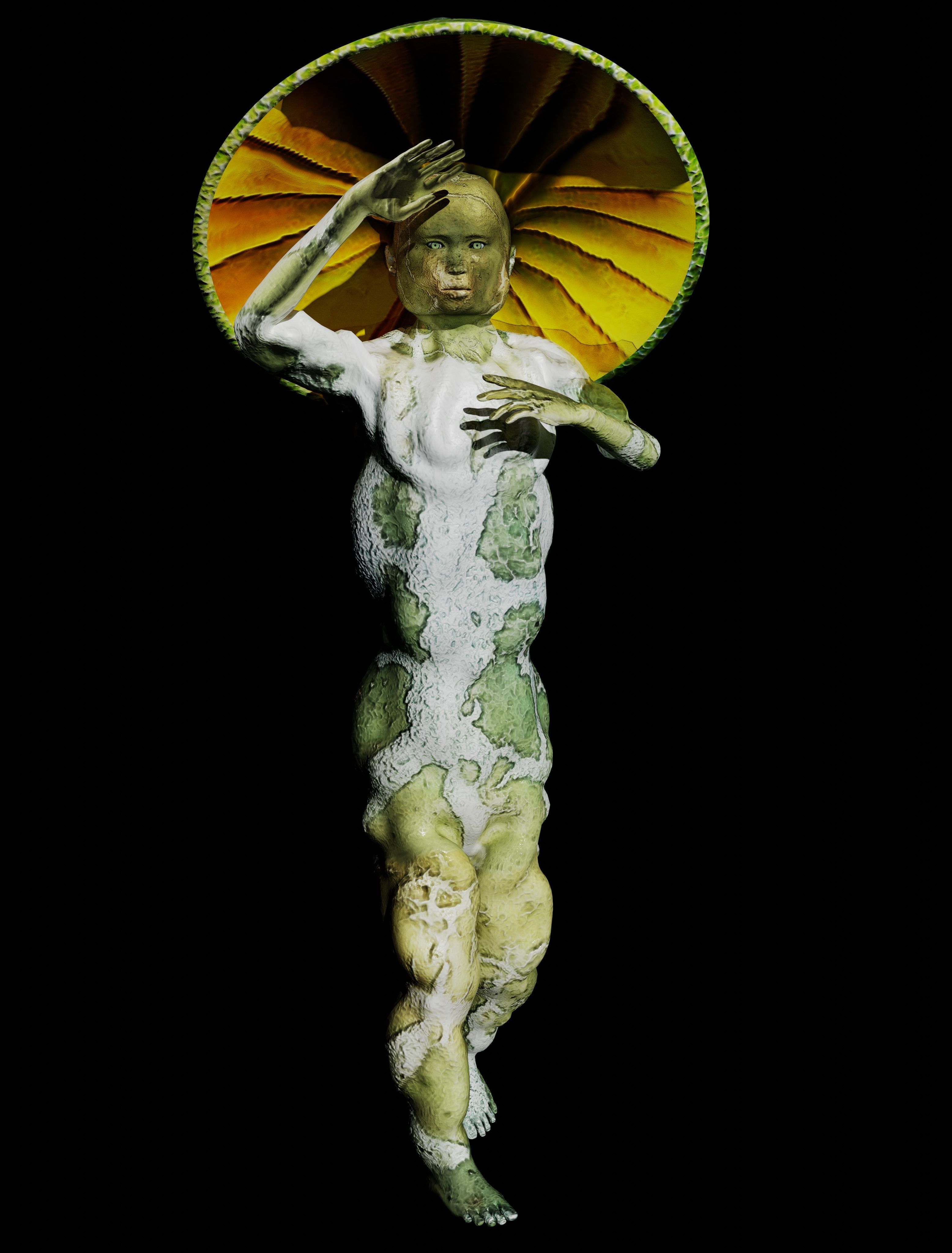 Mushrowoman - Grzybiara - No4 Low-poly 3D model_5