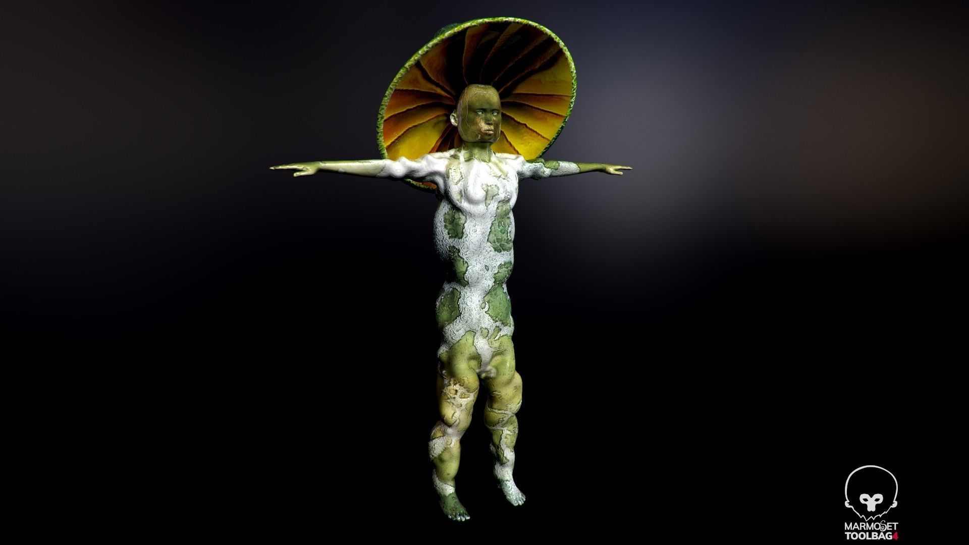 Mushrowoman - Grzybiara - No4 Low-poly 3D model_3