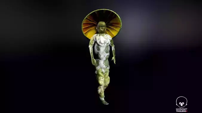 Mushrowoman - Grzybiara - No4 Low-poly 3D model