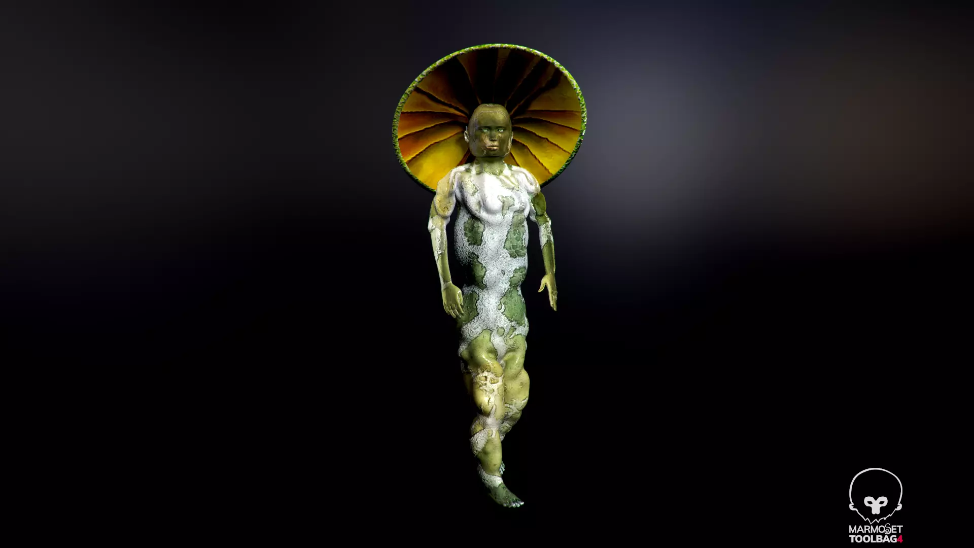 Mushrowoman - Grzybiara - No4 Low-poly 3D model_0