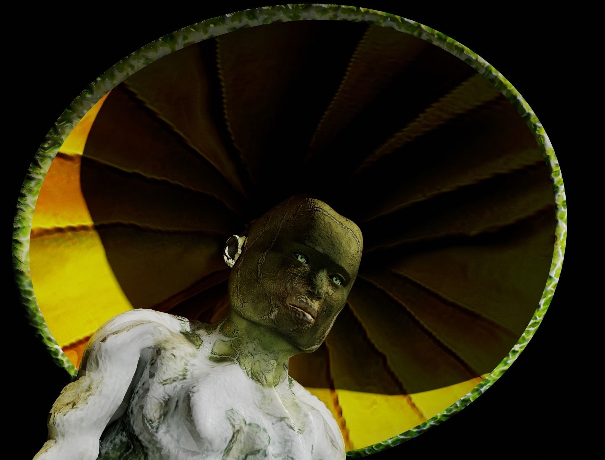 Mushrowoman - Grzybiara - No4 Low-poly 3D model_9