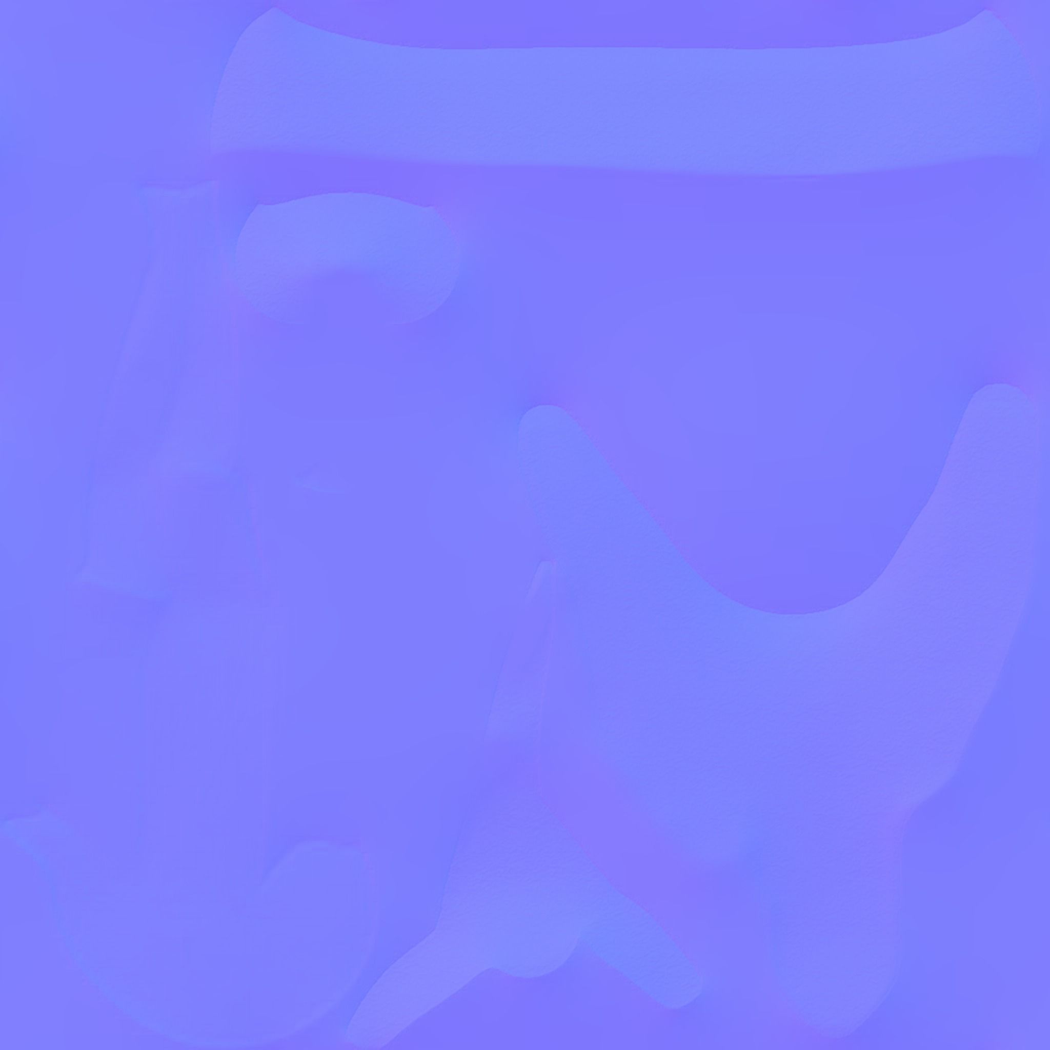 Plush Xmas Beard and Hat Low-poly 3D model_7