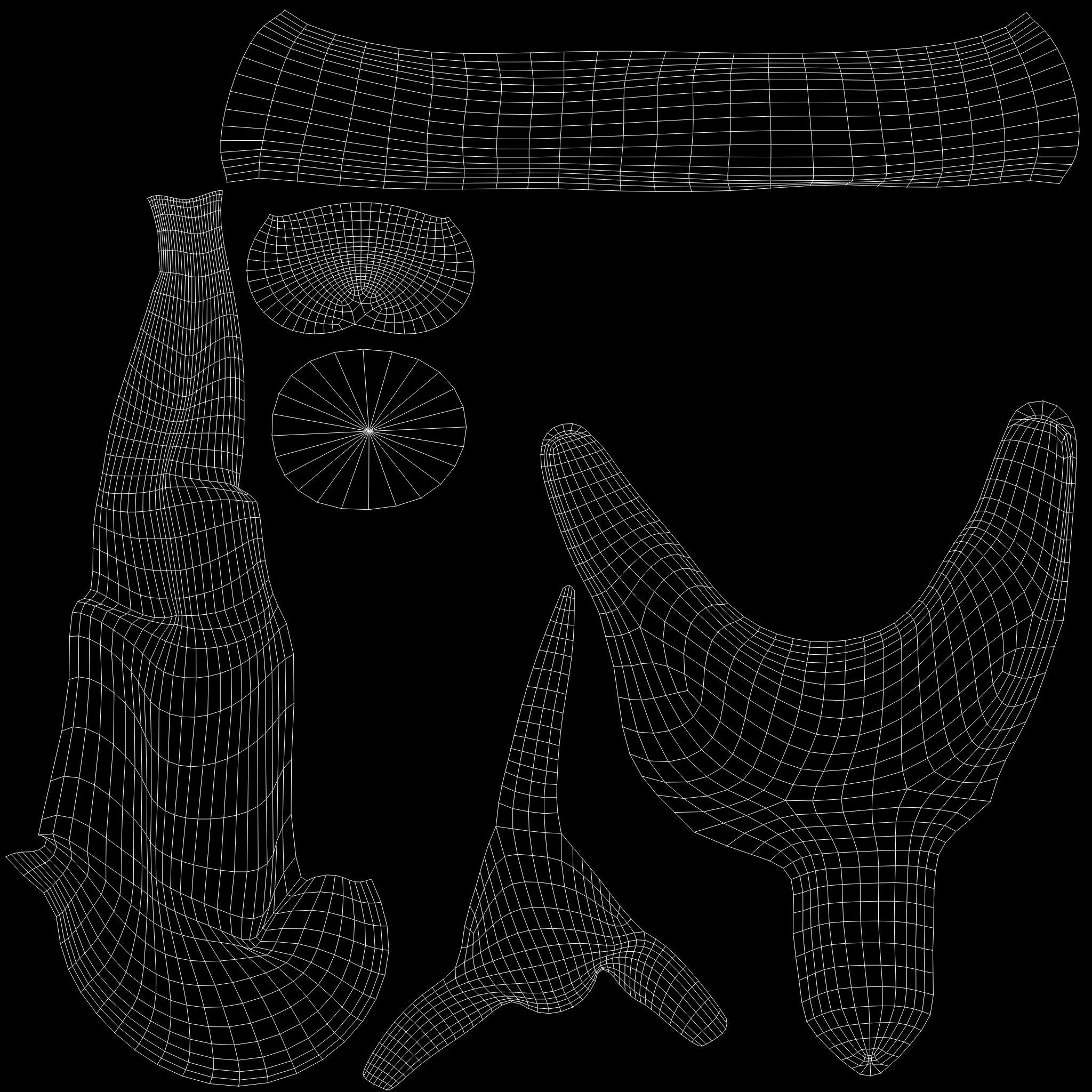 Plush Xmas Beard and Hat Low-poly 3D model_10