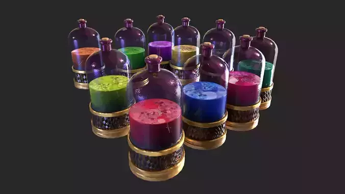 Large Potion Bottle Low-poly 3D model