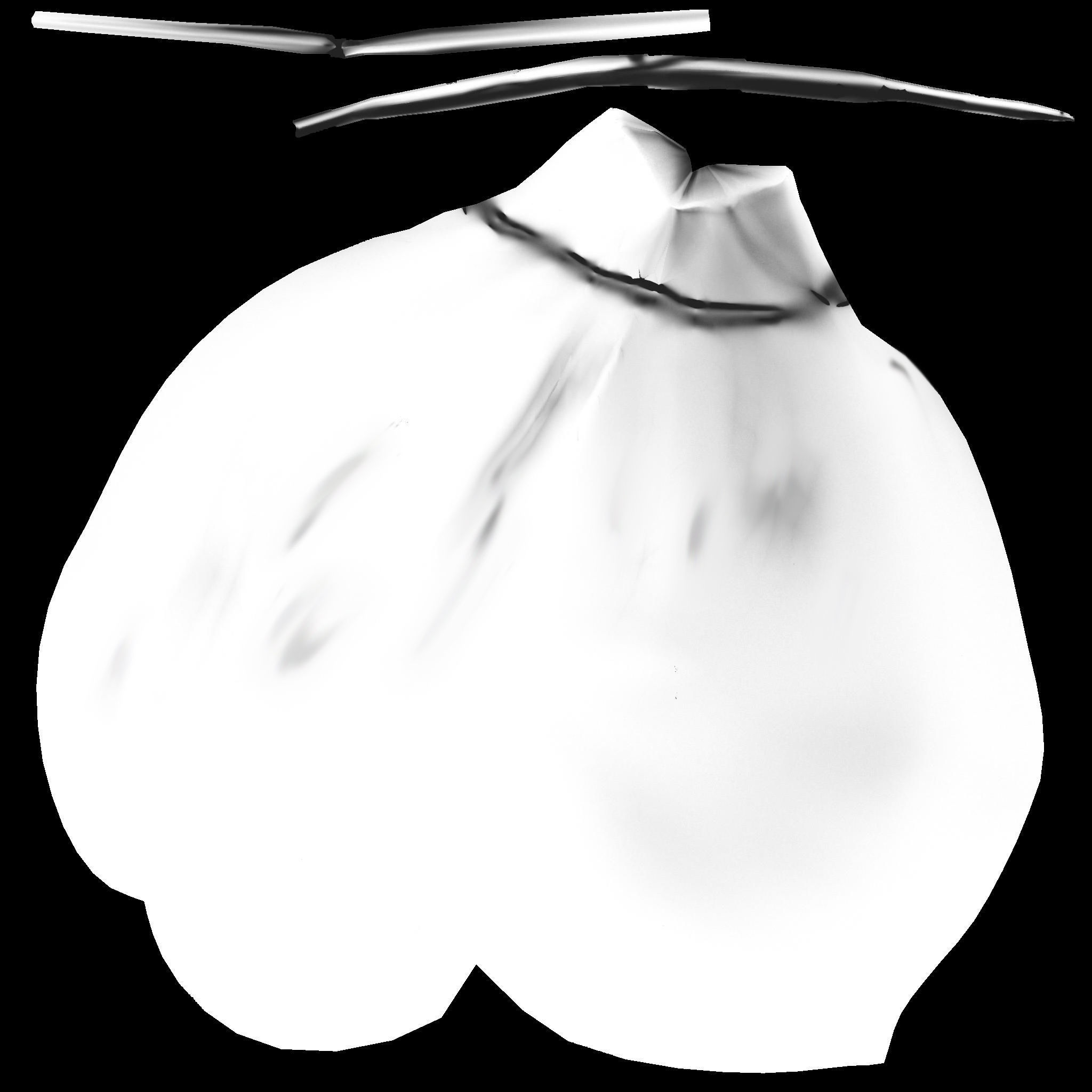 Xmas Sack Over The Shoulder Low-poly 3D model_10
