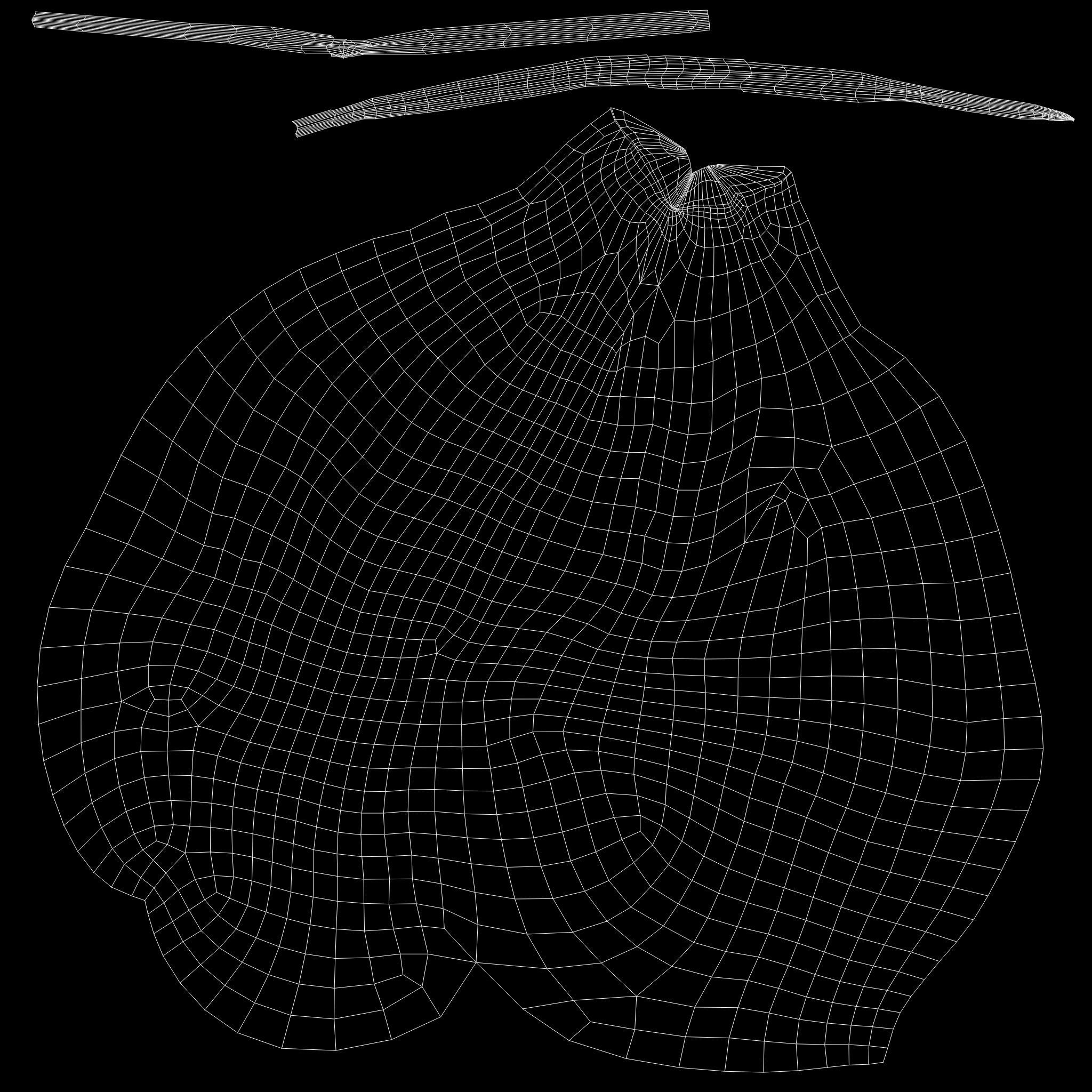 Xmas Sack Over The Shoulder Low-poly 3D model_11