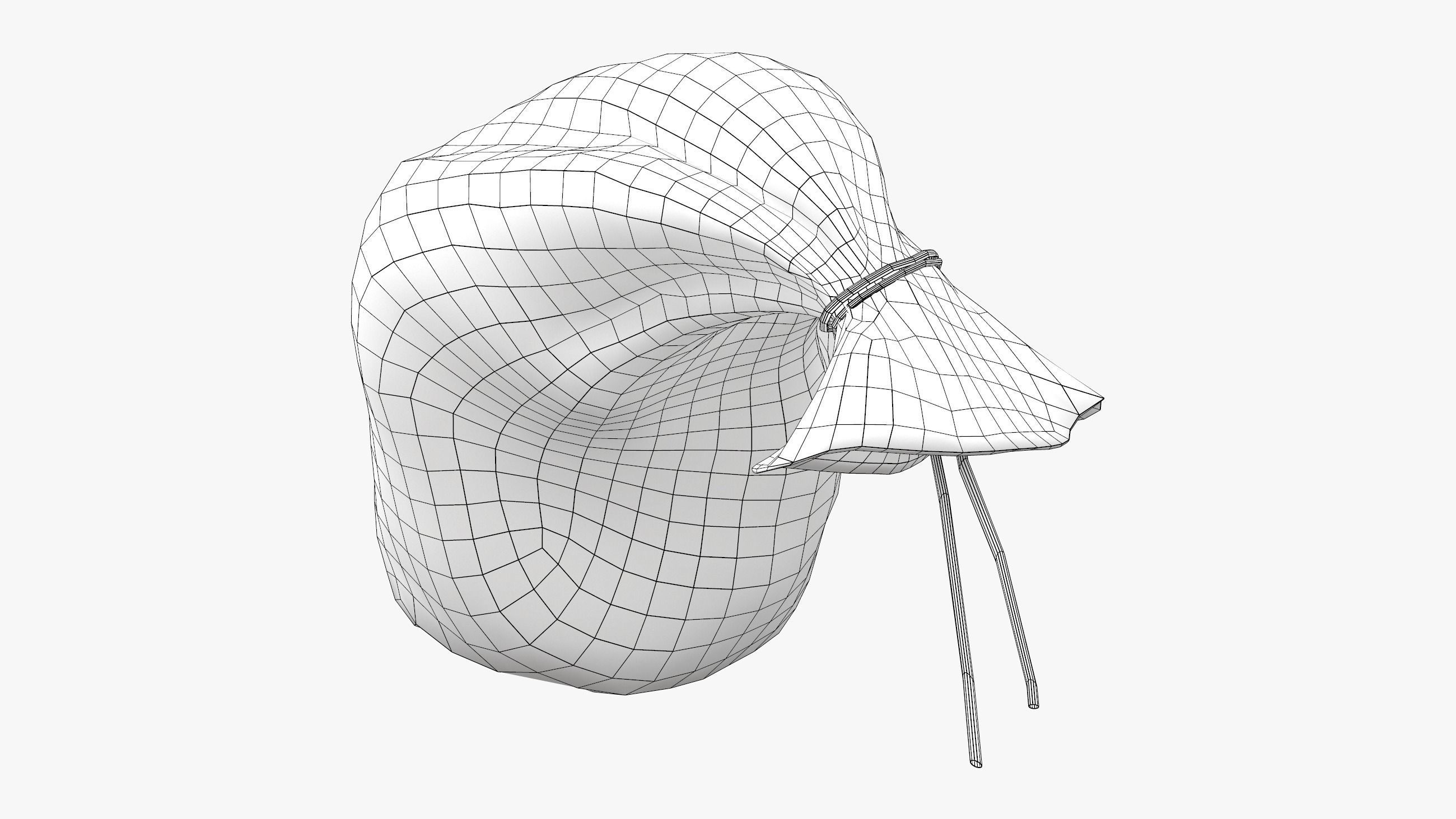 Xmas Sack Over The Shoulder Low-poly 3D model_5