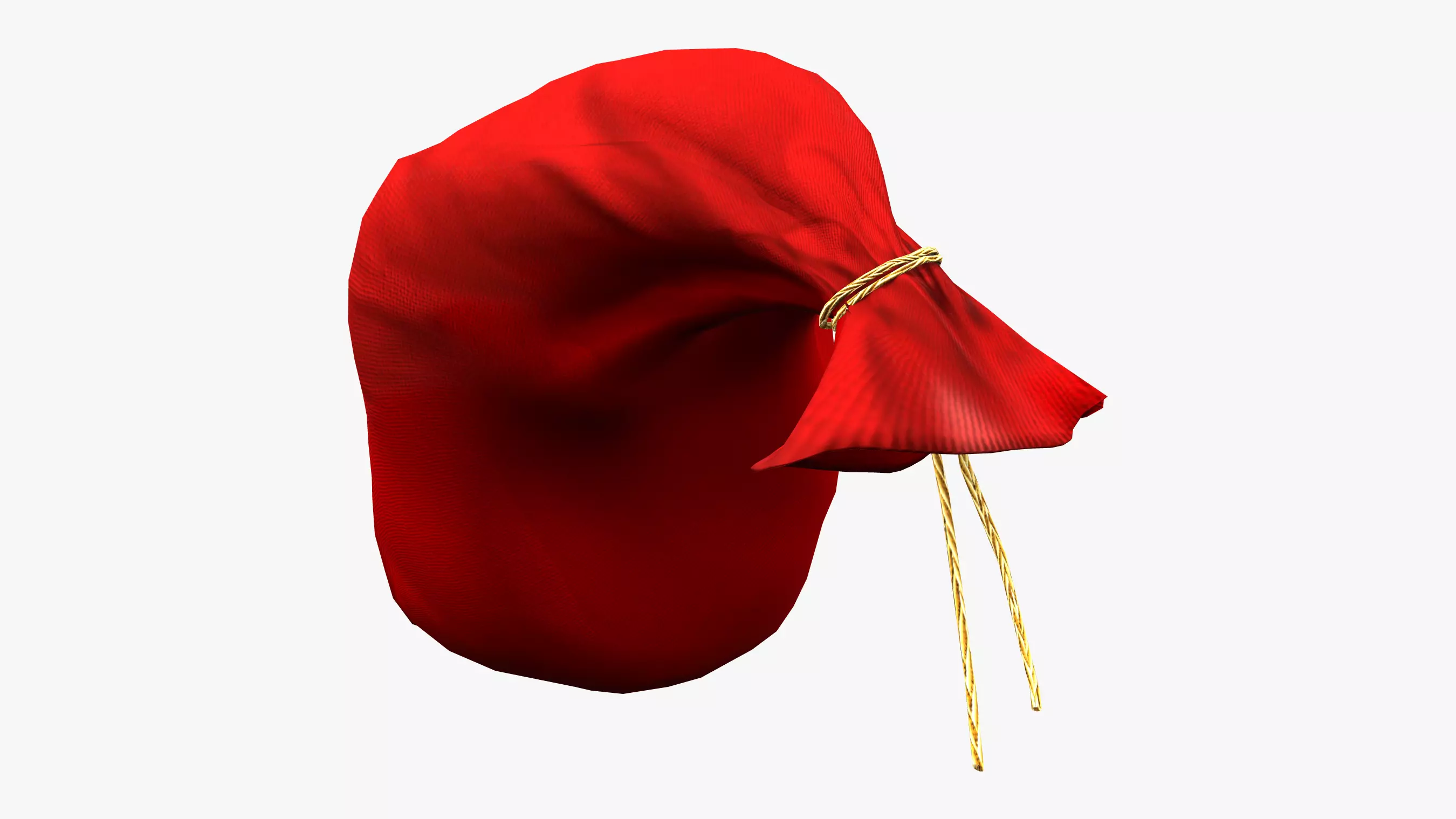 Xmas Sack Over The Shoulder Low-poly 3D model_0