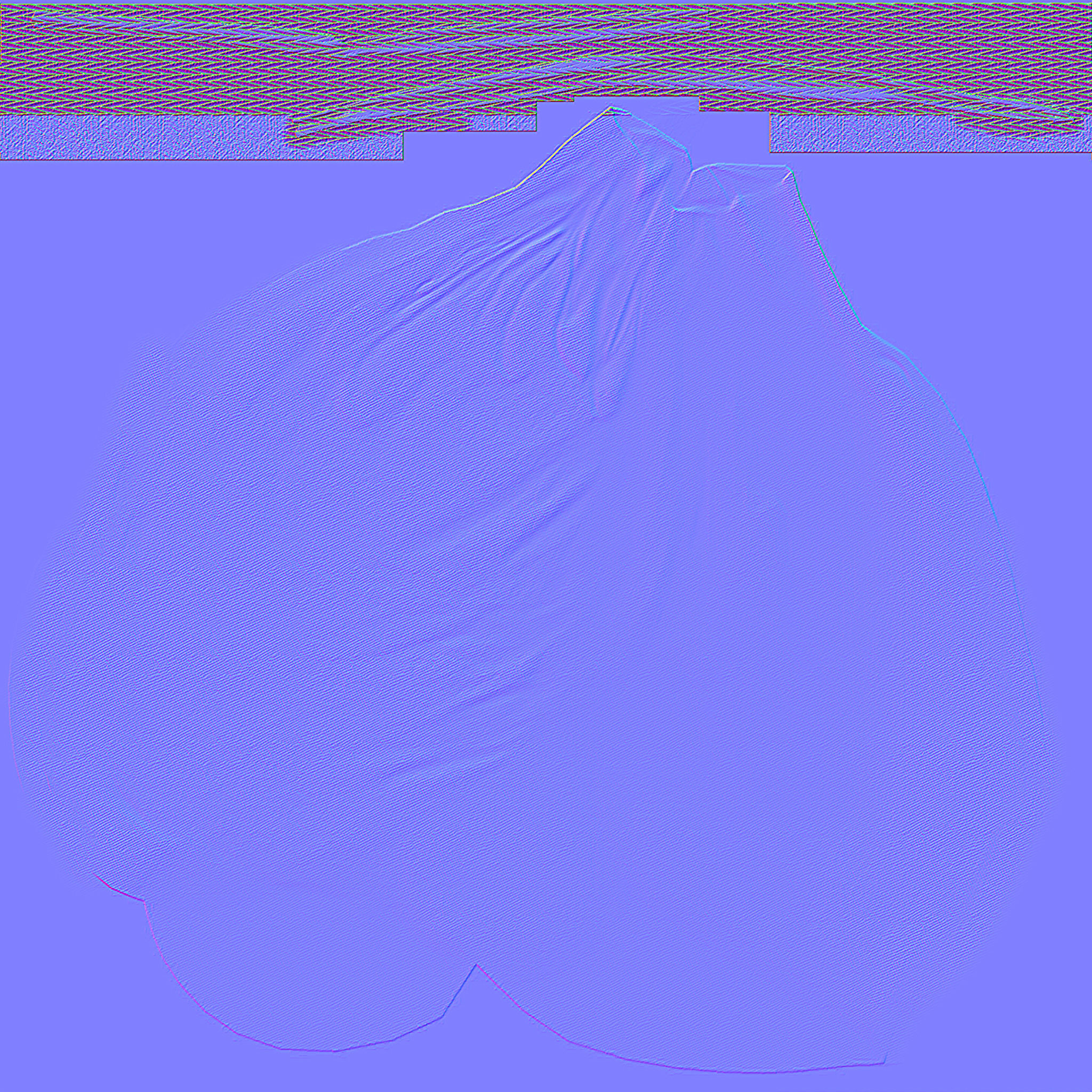 Xmas Sack Over The Shoulder Low-poly 3D model_8